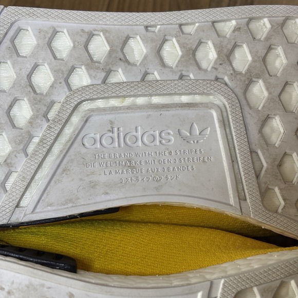 Adidas NMD_R1 Shoes Sneakers Primeknit PK Boost EQT Yellow Black Men's 9 S23749 - Picture 11 of 11
